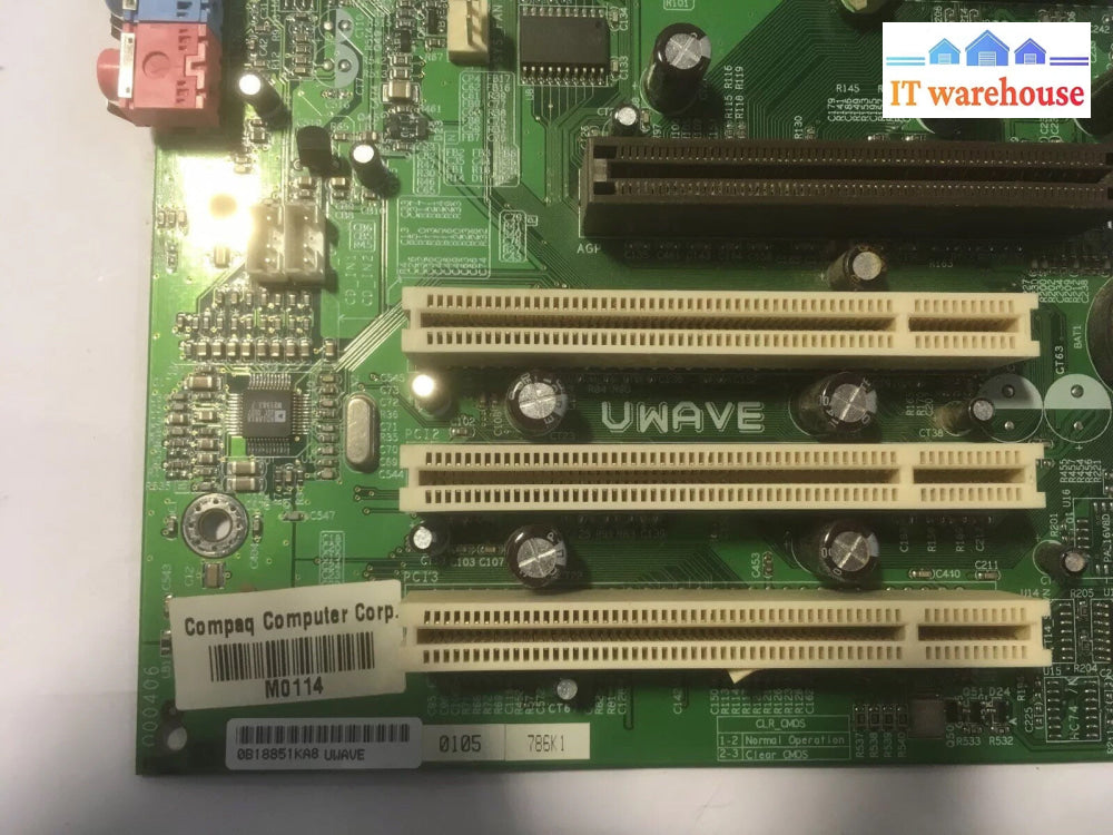 +Compaq Motherboard UWAVE 217155-001  207074-101 Socket 462 W/AMD CPU