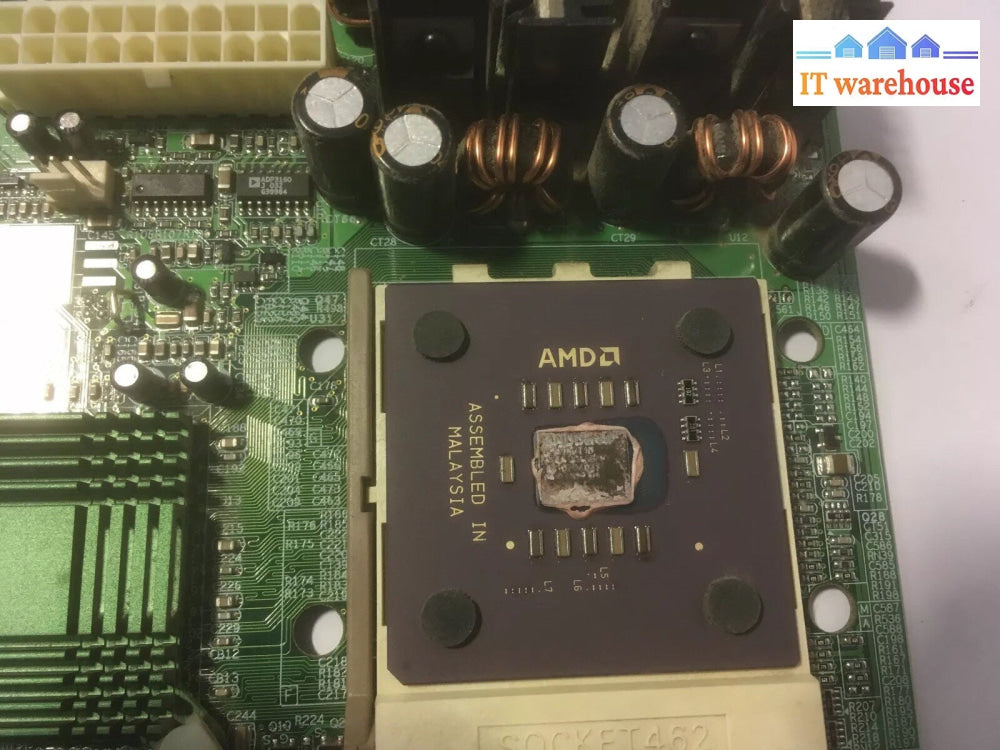 +Compaq Motherboard UWAVE 217155-001  207074-101 Socket 462 W/AMD CPU