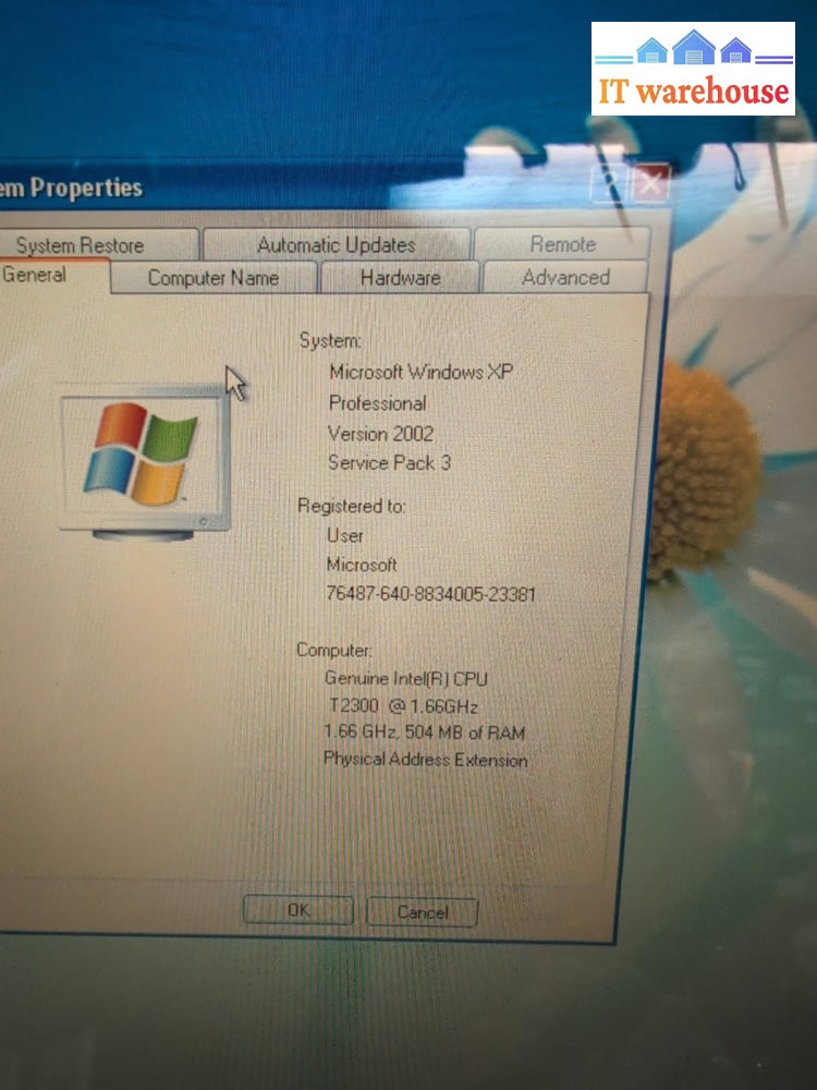 Compaq Predation V2000 14" Laptop Intel T2300 CPU /504MB /120GB /Windows XP  -