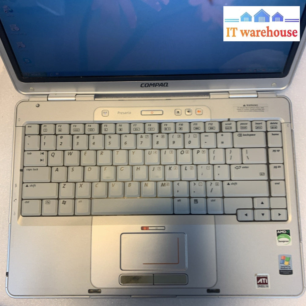 Compaq Predation V2000 AMD Septum 3100+ 1.8GHZ 2GB 40GB Windows XP SP3 Laptop
