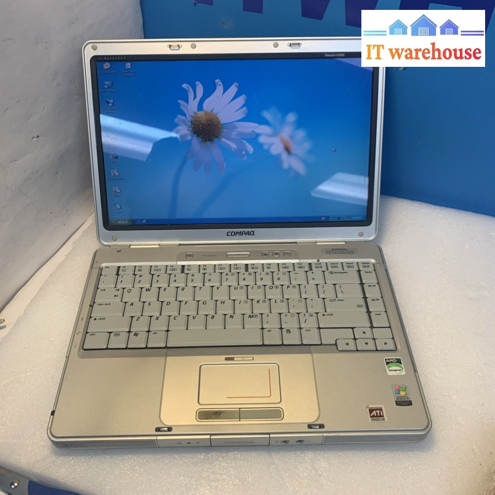 Compaq Predation V2000 AMD Septum 3100+ 1.8GHZ 2GB 40GB Windows XP SP3 Laptop