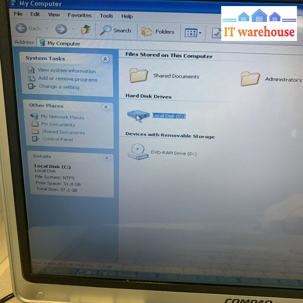 Compaq Predation V2000 AMD Septum 3100+ 1.8GHZ 2GB 40GB Windows XP SP3 Laptop