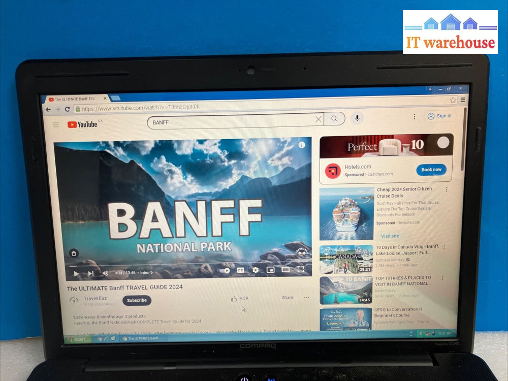 Compaq Presario Cq40 14’ Laptop Core 2 Duo Cpu / 3Gb Ram 500Gb Hdd Win Xp ~