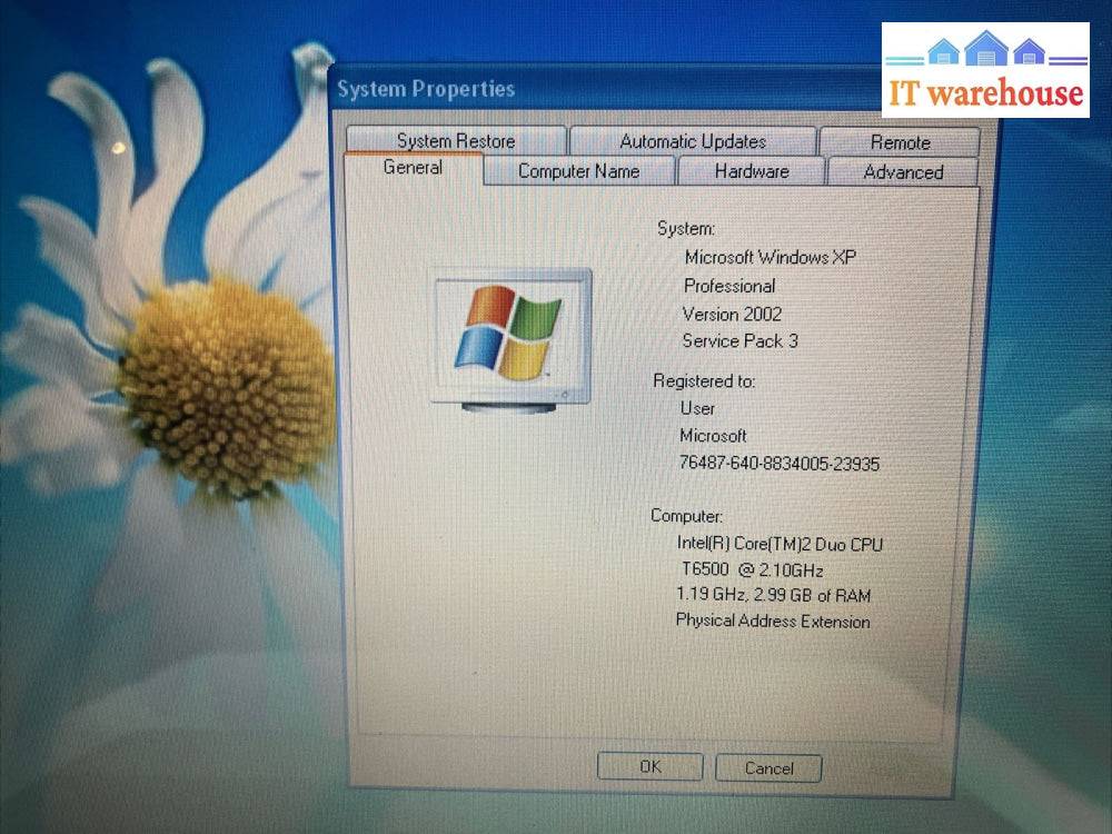 Compaq Presario Cq40 14’ Laptop Core 2 Duo Cpu / 3Gb Ram 500Gb Hdd Win Xp ~