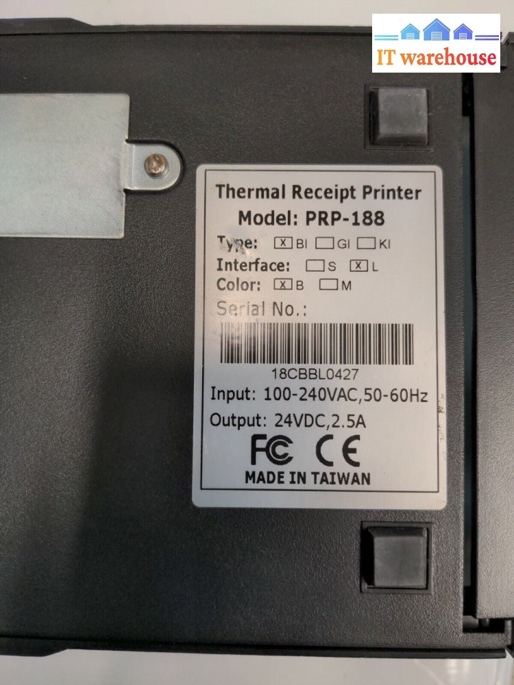 - (Compatible Epson) PRP-188 POS Receipt Printer (USB/SERIAL/NET) With AC TESTED