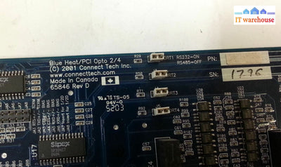 Connect Tech Blue Heat /PCI Opto 2/4 65846 Rev D RS232/RS485 4-Port card