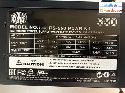 Cooler Master 550W Switching Power Supply Model  rs-550 -amaa-b1 550w +