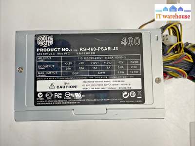 COOLER MASTER – Power Supply Unit 460W – Model RS-460-PSAR-J3  +