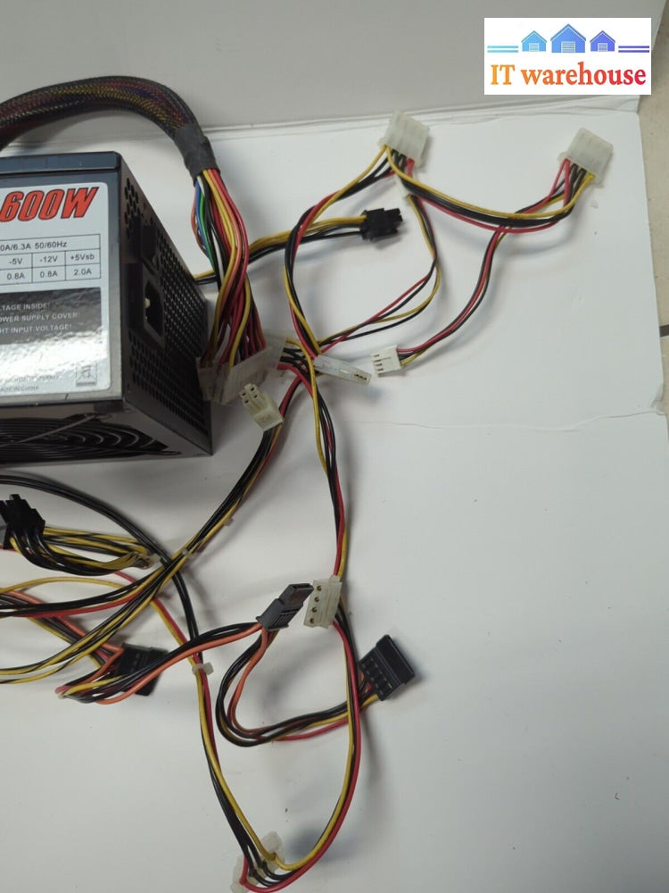 Cooler Master RP-600-PCAR 600W Power Supply (2x 6PIN PCI-E, 4PIN CPU) TESTED -