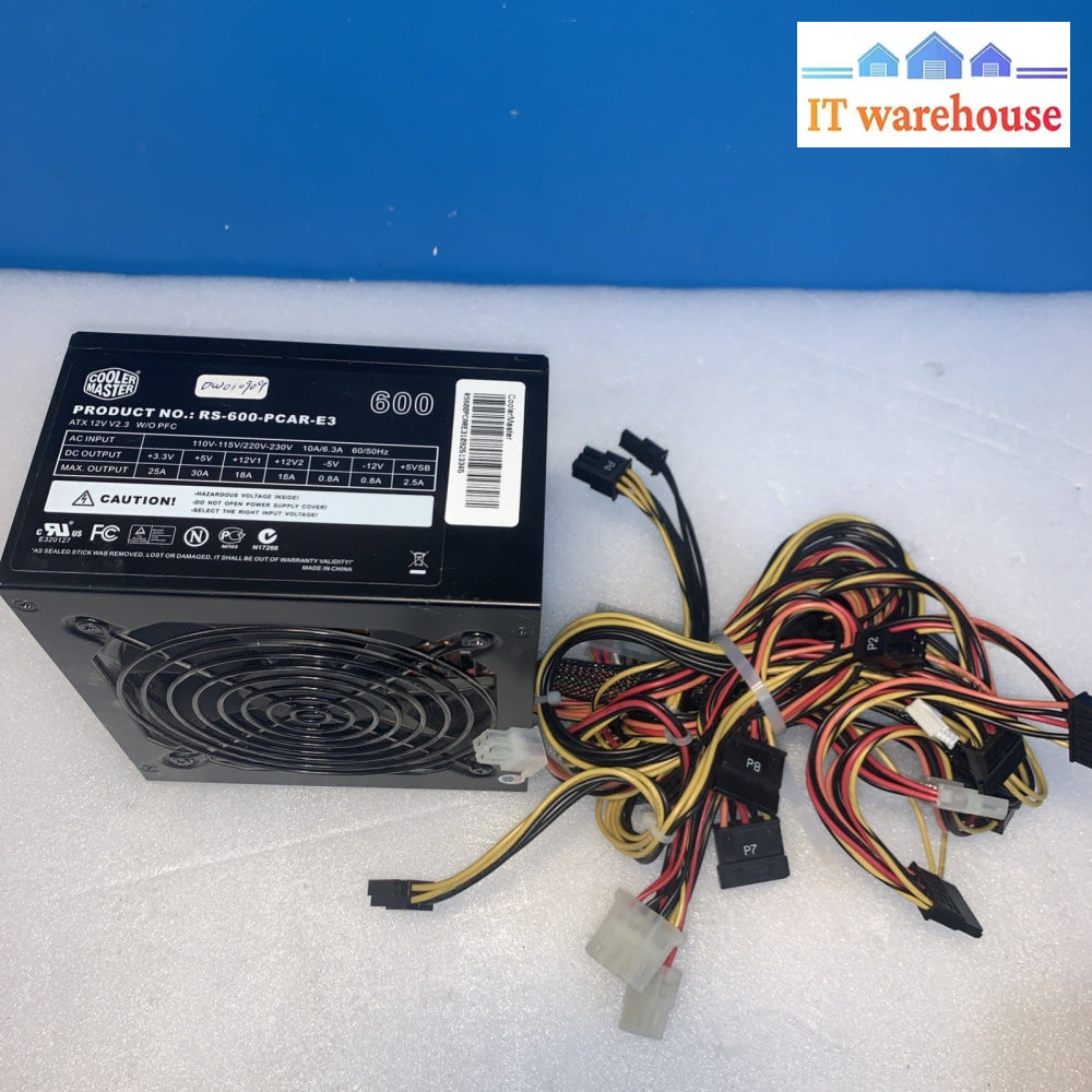 Cooler Master RS-600-PCAR-E3 600W PSU PCIe 6-Pin, 4+4 Pin CPU, 20+4 power supply