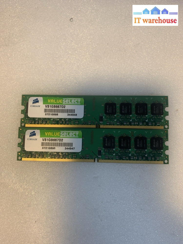 Corsair 2GB (2x1GB) DDR2-667 PC2-5300 Desktop RAM VS1GB667D2 Tested