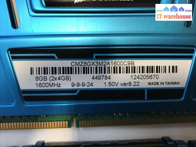 Corsair 8GB (2x4GB) 1600MHz 1.5V ver8.22 TESTED