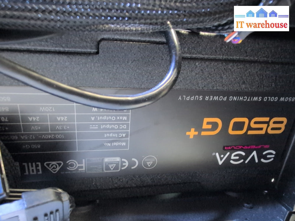 Corsair Glass side ATX Gaming Desktop Case + EVGA 850W Power Supply -