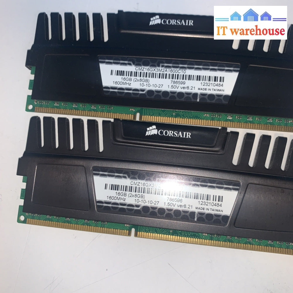Corsair VENGEANCE 16GB 2x8GB 1600MHZ CMZ16GX3M2A1600C10 240pin DIMM Memory