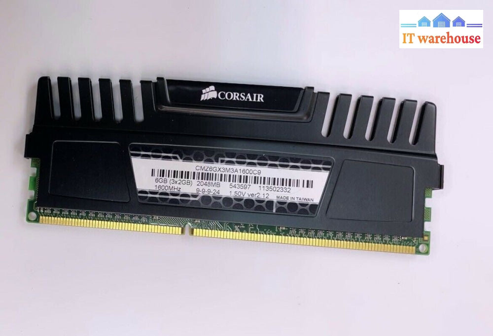 CORSAIR Vengeance 2GB DDR3 SDRAM DDR3 1600 Desktop Memory CMZ6GX3M3A1600C9