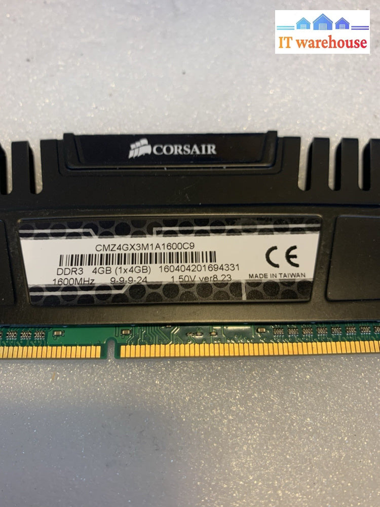 Corsair Vengeance 4 GB DDR3 1600 MHz Desktop RAM – PC3-12800 CMZ4GX3M1A1600C9