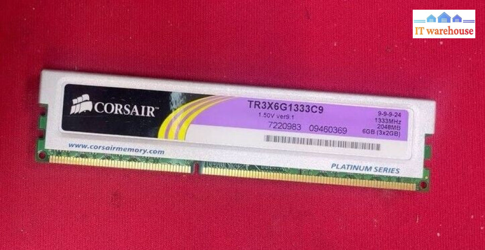 CORSAIR XMS3 2GBx1 DDR3-1333 TR3X6G1333C9 CL9 1.50V Desktop GAMING Ram 240PIN