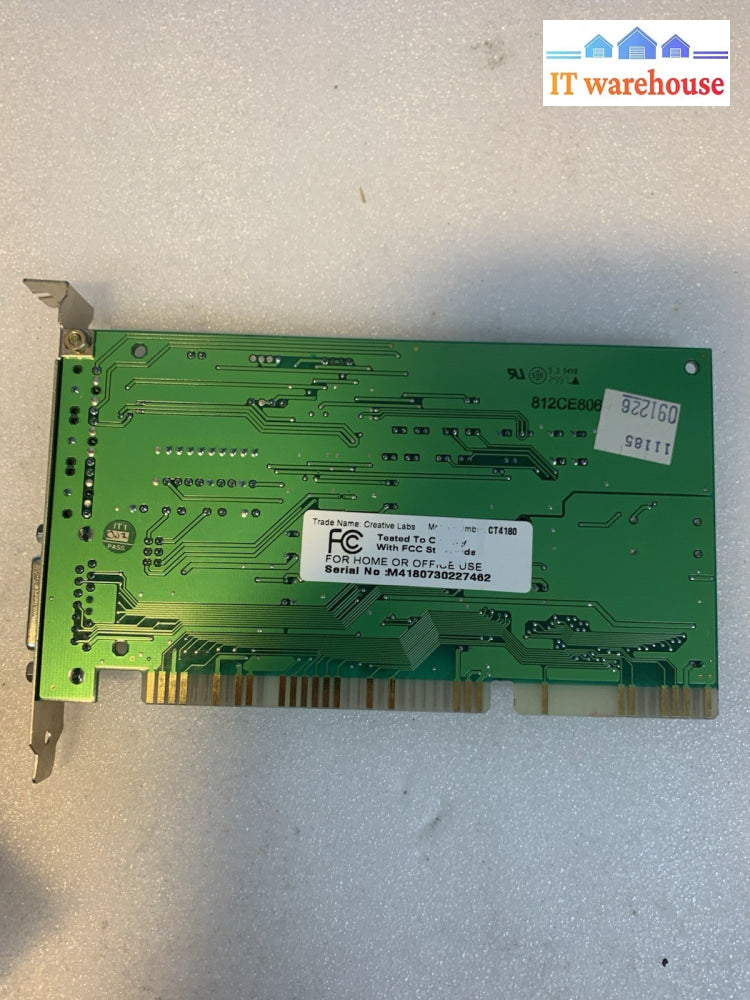 Creative Sound Blaster 16 CT4180 Vibra ISA Sound Card DOS Win9x
