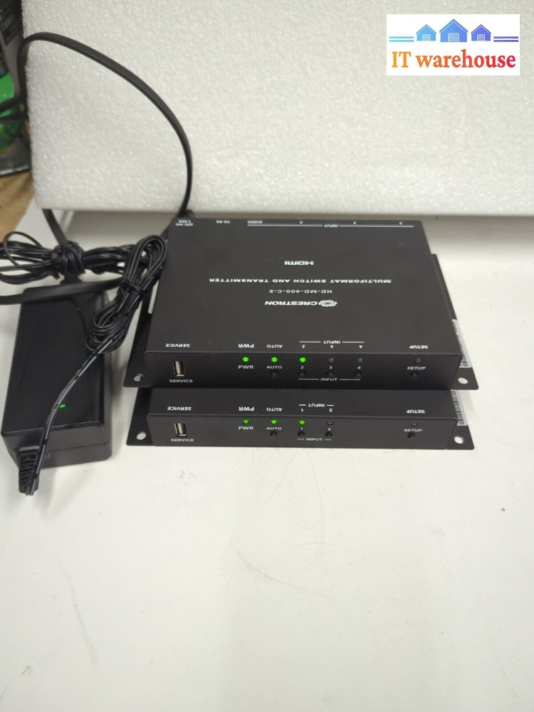 CRESTRON HD-MD-400-C-E HDMI Transmitter & Receiver Combo With Adapter