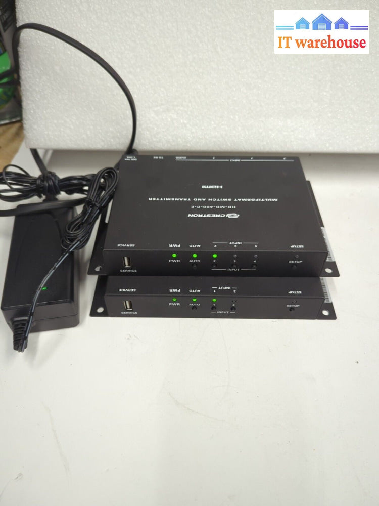 CRESTRON HD-MD-400-C-E HDMI Transmitter & Receiver Combo With Adapter -