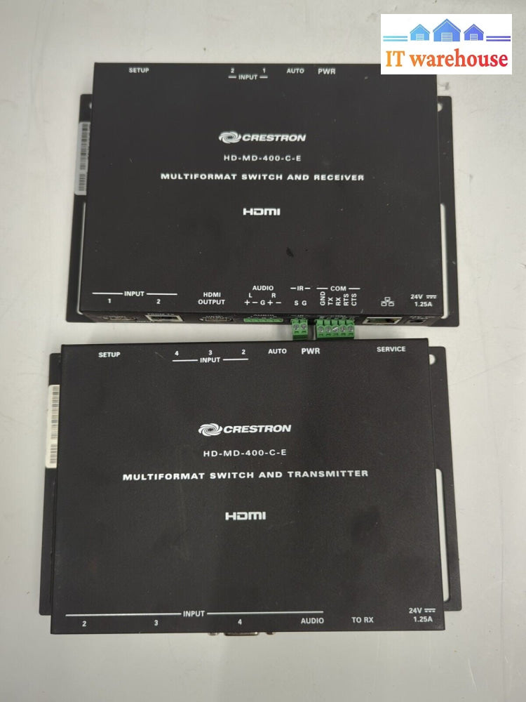 CRESTRON HD-MD-400-C-E HDMI Transmitter & Receiver Combo With Adapter -