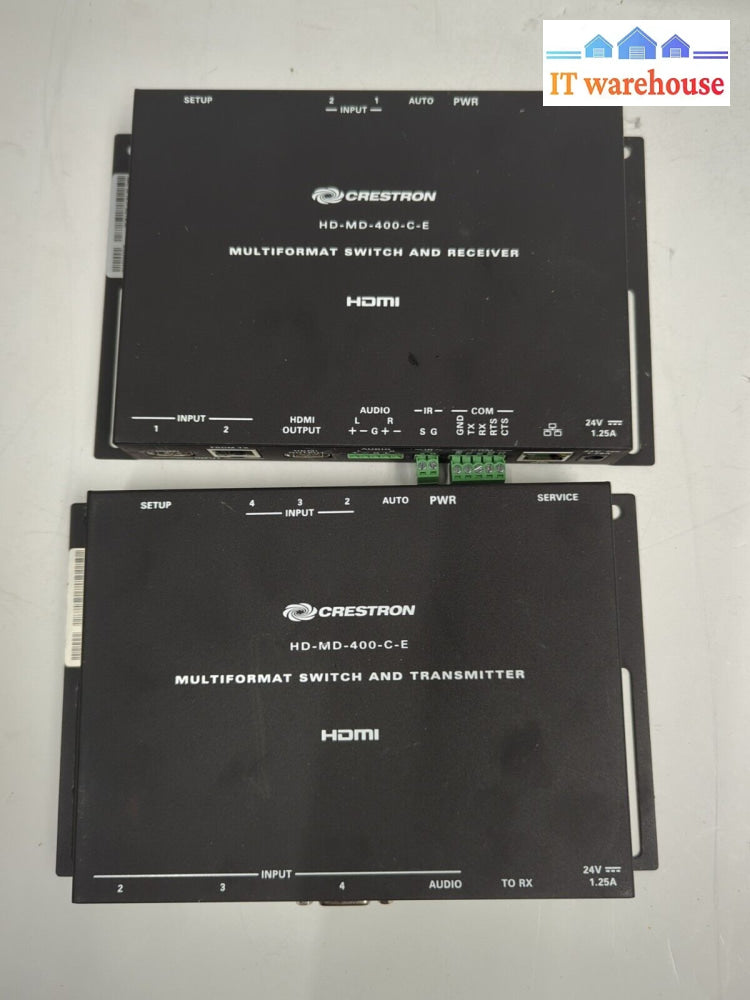 CRESTRON HD-MD-400-C-E HDMI Transmitter & Receiver Combo With Adapter