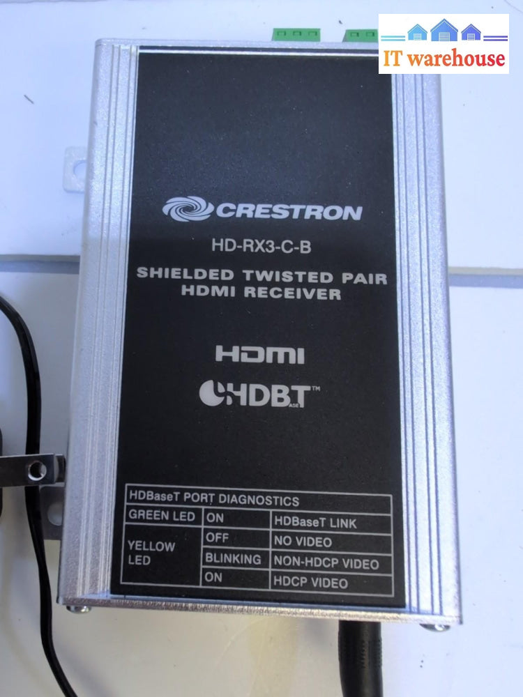 Crestron HD-RX3-C-B 4K HDMI over HDBaseT Receiver  W/Power Adapter -