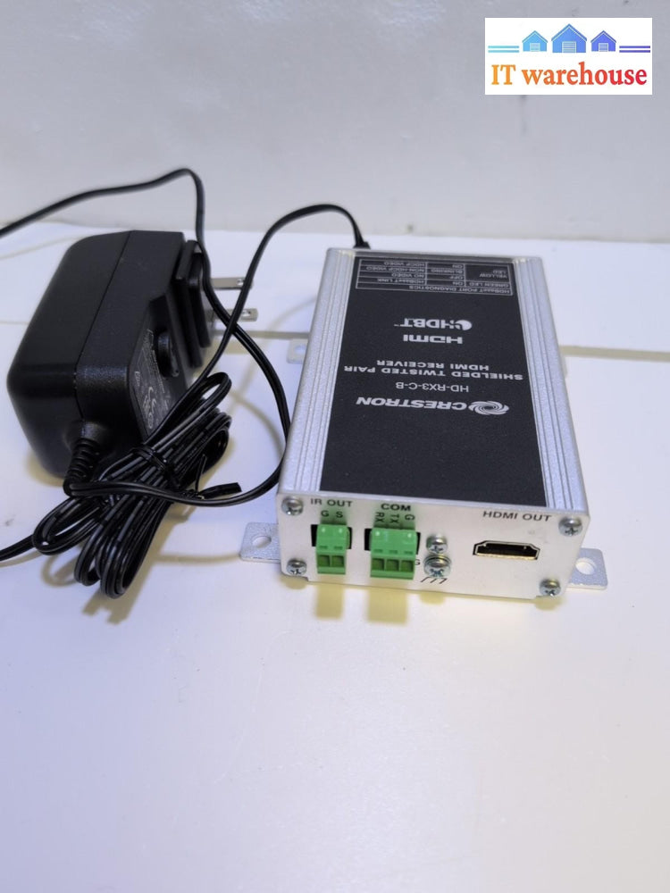 Crestron HD-RX3-C-B 4K HDMI over HDBaseT Receiver  W/Power Adapter -