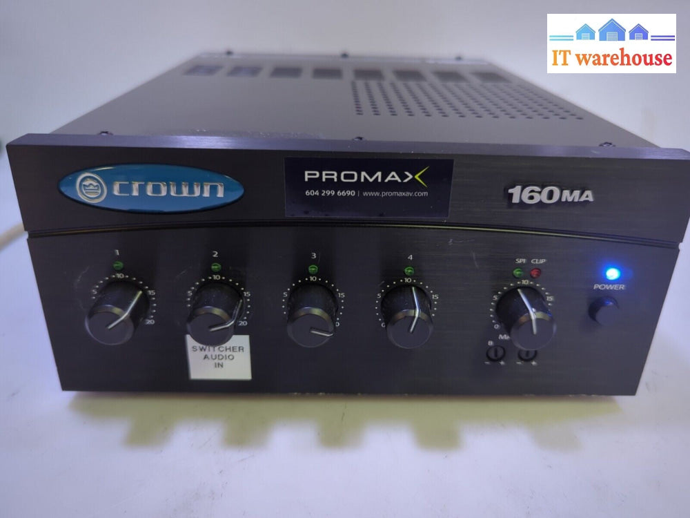 Crown Audio 160MA 4 x 1 60W Commercial Mixer/Amplifier -