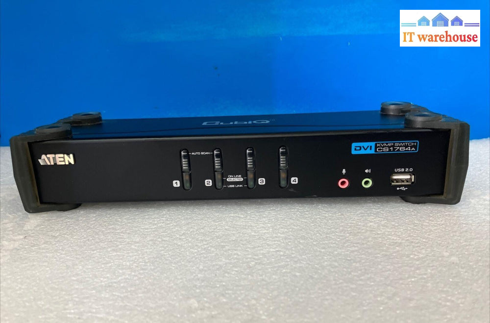 Cubiq Cs1764A Kvm Switch Dual-Link Dvi Usb Audio 4 Ports Output ~
