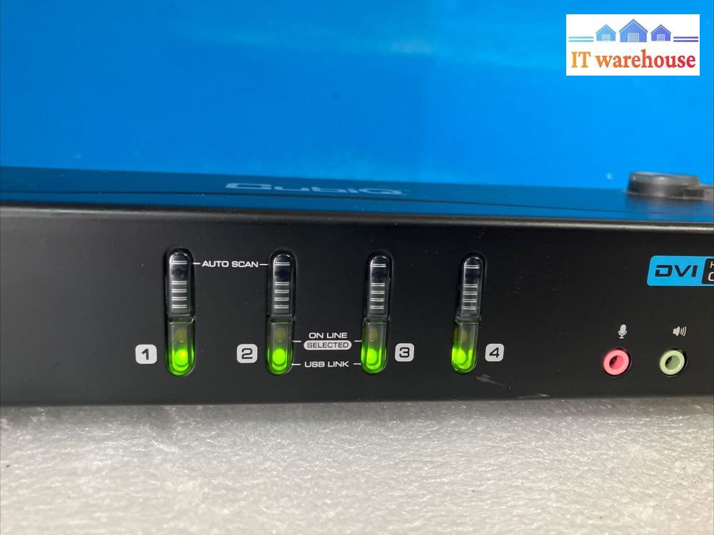 Cubiq Cs1764A Kvm Switch Dual-Link Dvi Usb Audio 4 Ports Output ~