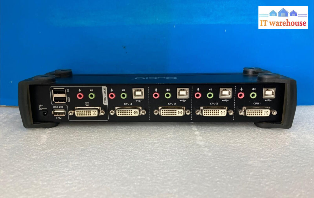 Cubiq Cs1764A Kvm Switch Dual-Link Dvi Usb Audio 4 Ports Output ~