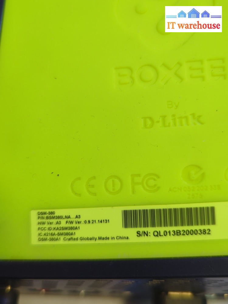 D-Link Boxee Dsm-380 Media Box With Ac Adapter (No Remote) Tested -