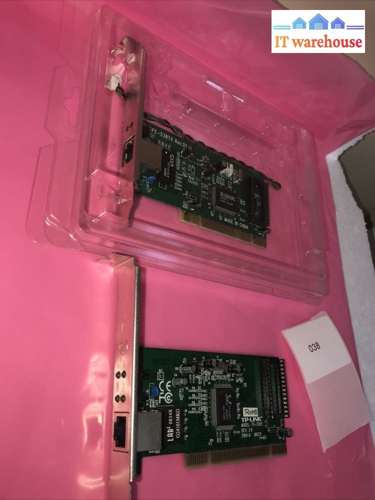 D-Link DFE-538TX &  TP-link 10/100 PCI Network Interface Adapter NIC Card