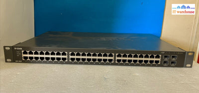D-Link DGS-3048 48-Port 10/100/1000 Gigabit Smart Switch + 4-Port Combo SFP ~