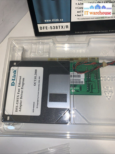 D-Link PCI Network Interface Card DFE-538TX/RR 10/100Mbps /Driver Plug and Play