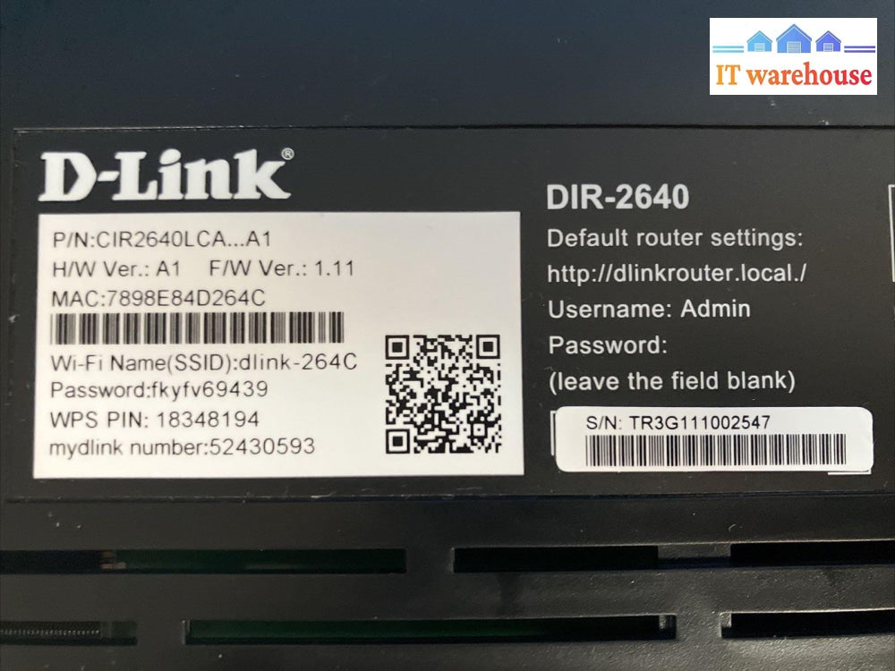 ~ D-Link Smart Wi-Fi Router DIR-2640 Wireless AC2600 Dual Band Gigabit MU-MIMO