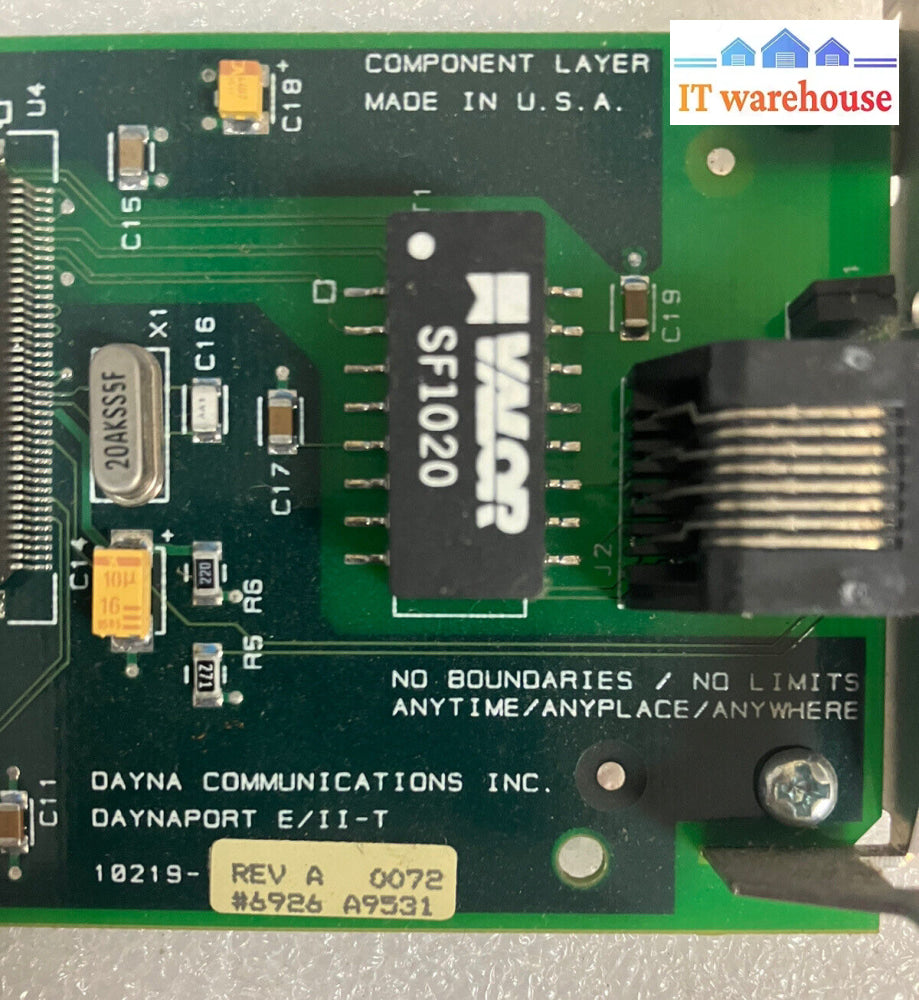 ~Dayna Communications Daynaport E/Ii-T 30004-01-P1 Card 10219 For Macintosh Iici