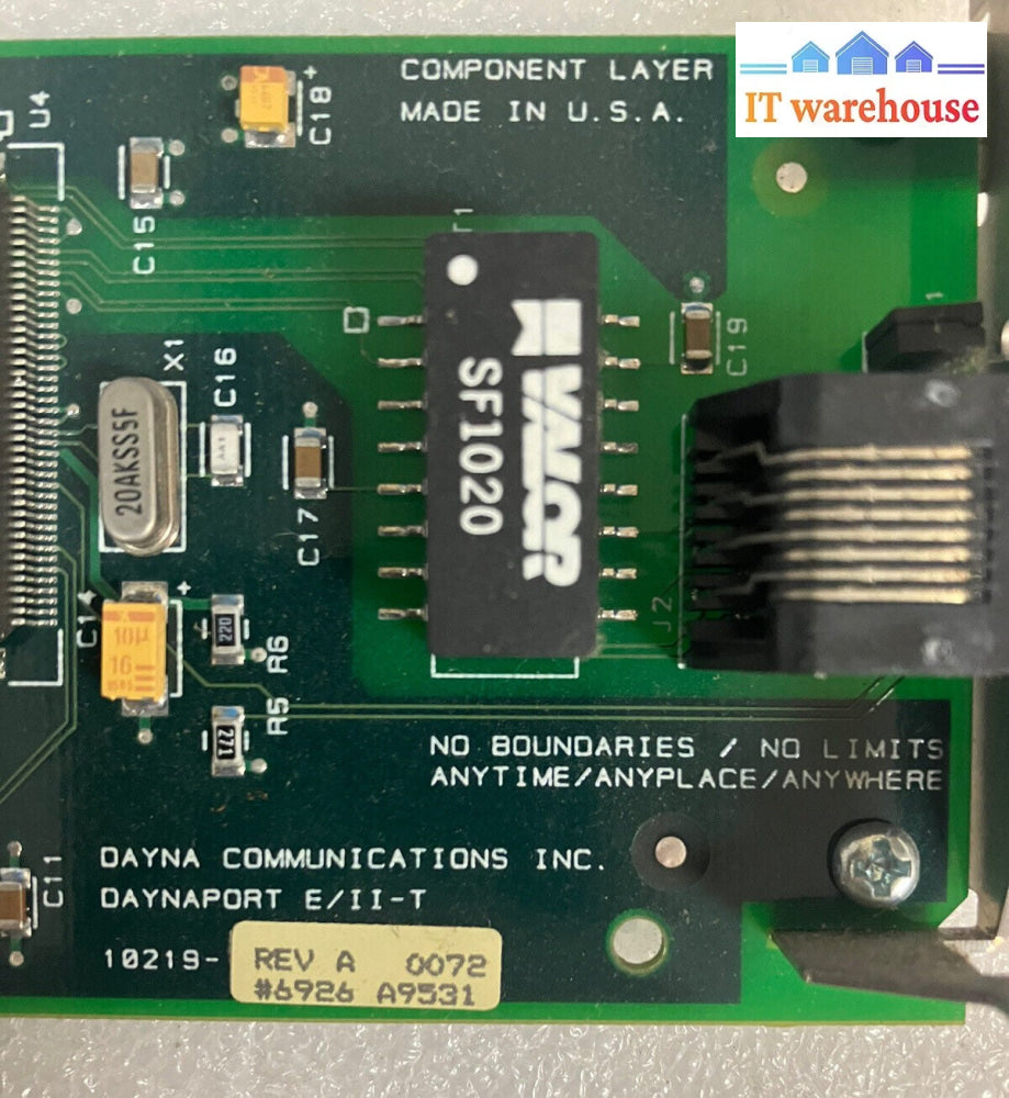 ~Dayna Communications Daynaport E/II-T 30004-01-P1 Card 10219 For Macintosh IIci