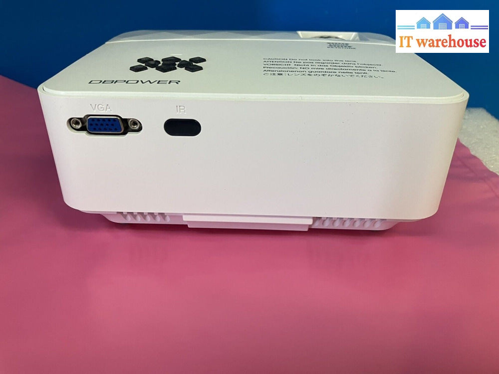~ DBPOWER LED Source Smart Projector USB HDMI VGA SD Card Port W/ Remote *Tested