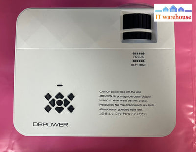 ~ DBPOWER LED Source Smart Projector USB HDMI VGA SD Card Port W/ Remote *Tested
