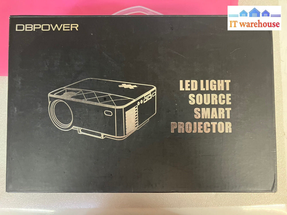 ~ DBPOWER LED Source Smart Projector USB HDMI VGA SD Card Port W/ Remote *Tested