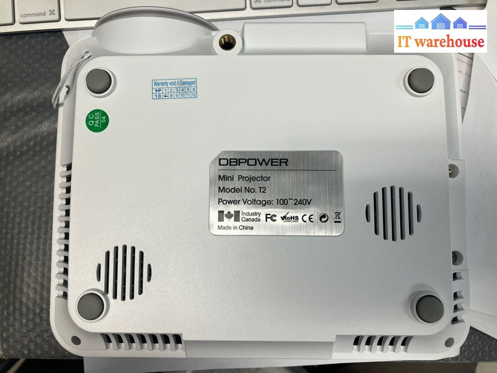 ~ DBPOWER LED Source Smart Projector USB HDMI VGA SD Card Port W/ Remote *Tested