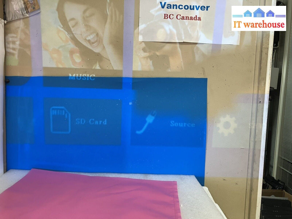 ~ DBPOWER LED Source Smart Projector USB HDMI VGA SD Card Port W/ Remote *Tested