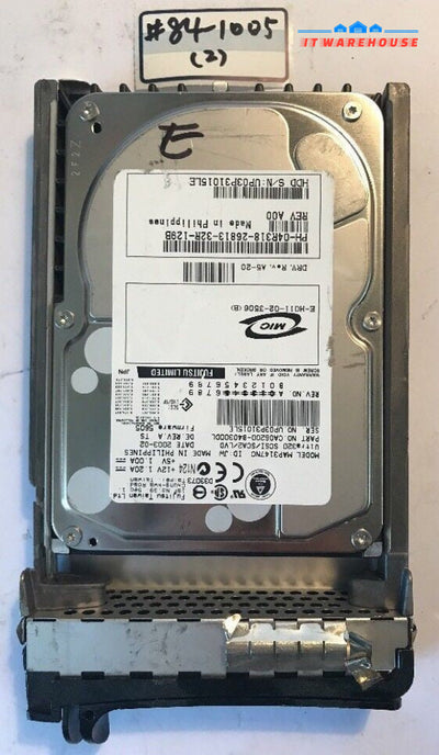 - DELL 04R318 Fujitsu 147GB 10K U320 80-Pin SCSI Hard Disk MAP3147NC W/CADDY @@@