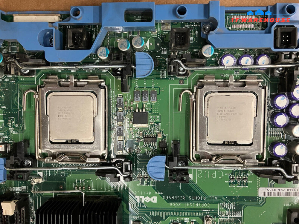 ~ DELL 0DT021 PowerEdge 2950 Motherboard W/ Two Intel Xeon SLABN & 0WW126 DRAC5