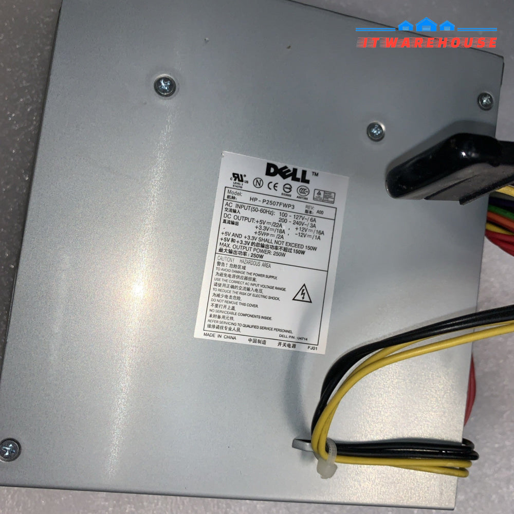 DELL 0U4714 U4714 HP-P2507FWP3 250WATT OPTIPLEX POWER SUPPLIE