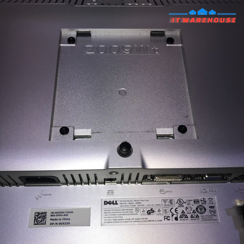 Dell 2009Wt 20" 1680x1050 Widescreen LCD Monitor DVI-D VGA HDMI USB NO STAND