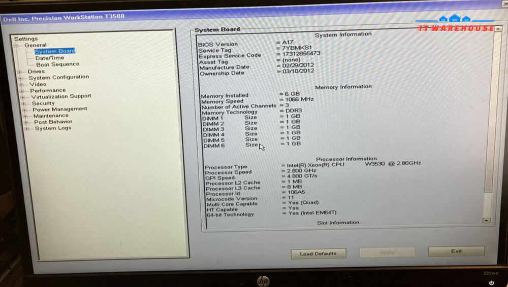 ~ Dell 9KPNV Precision T3500 WorkStation LGA 1366 DDR3 Motherboard W/ Xeon CPU