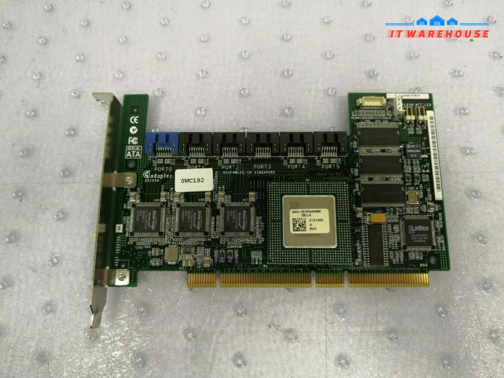 + Dell ADAPTEC 2610sa Pci-x SATA RAID Controller 0WC192 @@@